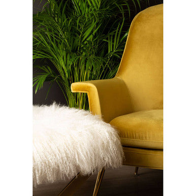 White Sheepskin Stool | Anafi