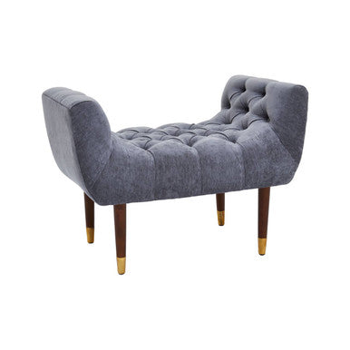 Grey Chenille Stool | Shay