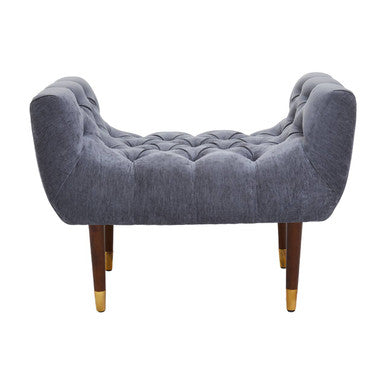 Grey Chenille Stool | Shay