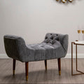 Grey Chenille Stool | Shay