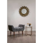 Grey Chenille Stool | Shay