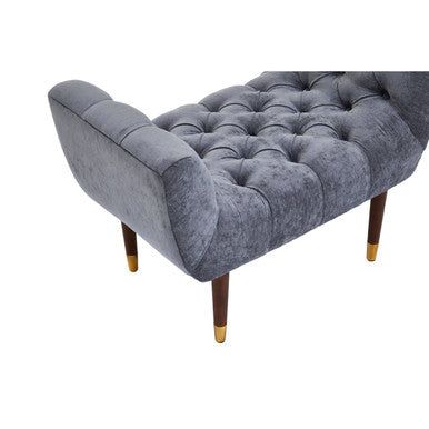 Grey Chenille Stool | Shay
