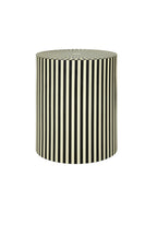 Ivory and Black Resin Table and Stool | Hassa