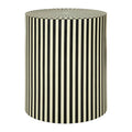 Ivory and Black Resin Table and Stool | Hassa