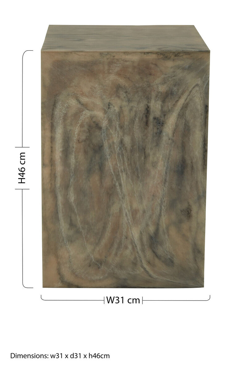 Marble Effect Side Table and Stool | Rosado