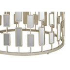 Silver Small Side Table with Mirrored Top | Raina