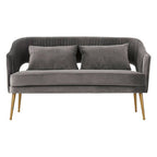 2 Seater Grey Velvet Sofa | Hendricks