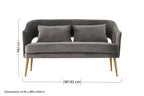2 Seater Grey Velvet Sofa | Hendricks