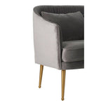 2 Seater Grey Velvet Sofa | Hendricks