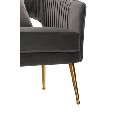 2 Seater Grey Velvet Sofa | Hendricks