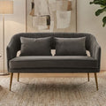 2 Seater Grey Velvet Sofa | Hendricks