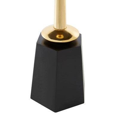 Assorted Horn Effect Hexagonal Top Side Table with Gold Pedestal and Black Base | Odell