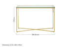 Cross Design Console Table with Clear Tempered Glass Top | Allure