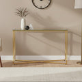 Cross Design Console Table with Clear Tempered Glass Top | Allure