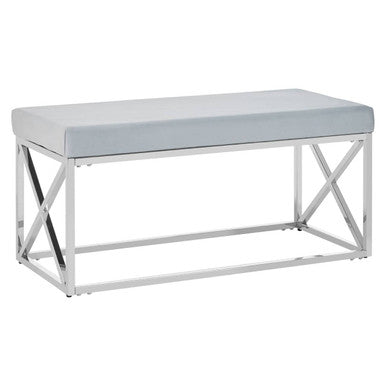 Light Blue Velvet Bench | Allure