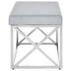 Light Blue Velvet Bench | Allure