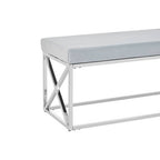 Light Blue Velvet Bench | Allure