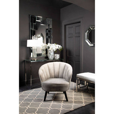 Powder Blue Velvet And Silver Bench | Allure