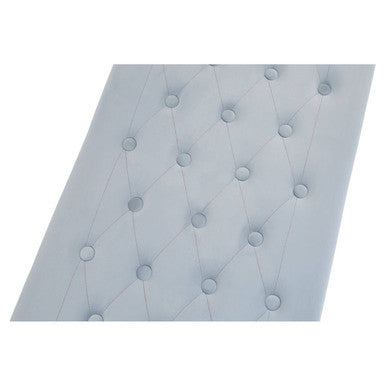 Powder Grey Tufted Bench | Allure