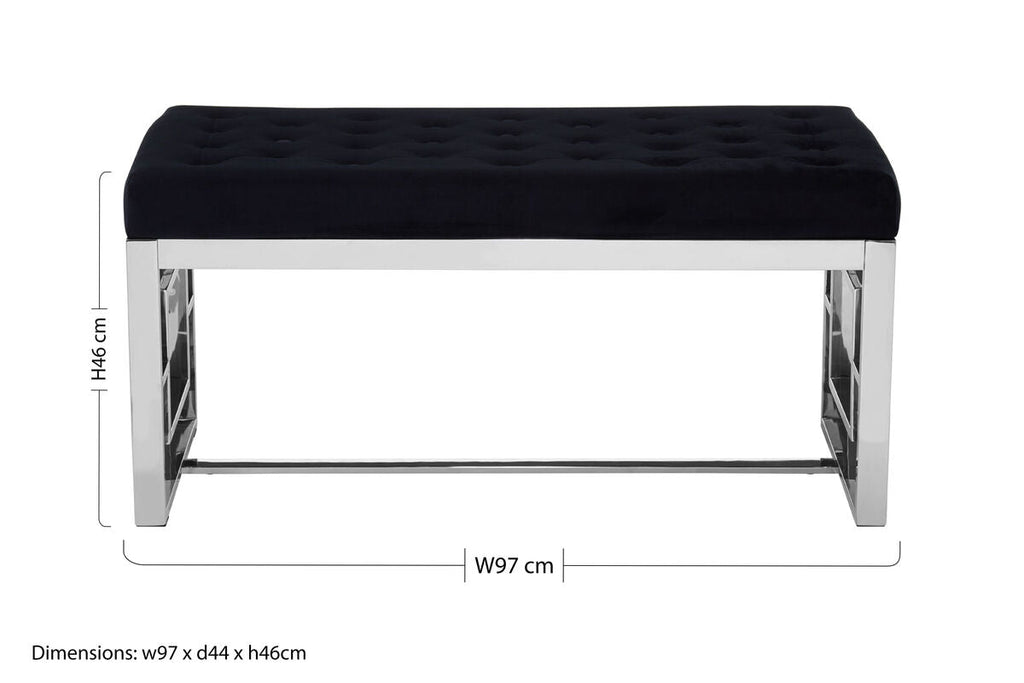 Black Tufted Bench | Allure