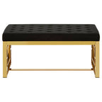 Black Velvet And Gold Bench | Allure