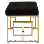 Black Velvet And Gold Bench | Allure