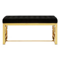 Black Velvet And Gold Bench | Allure