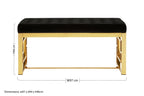 Black Velvet And Gold Bench | Allure