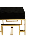 Black Velvet And Gold Bench | Allure