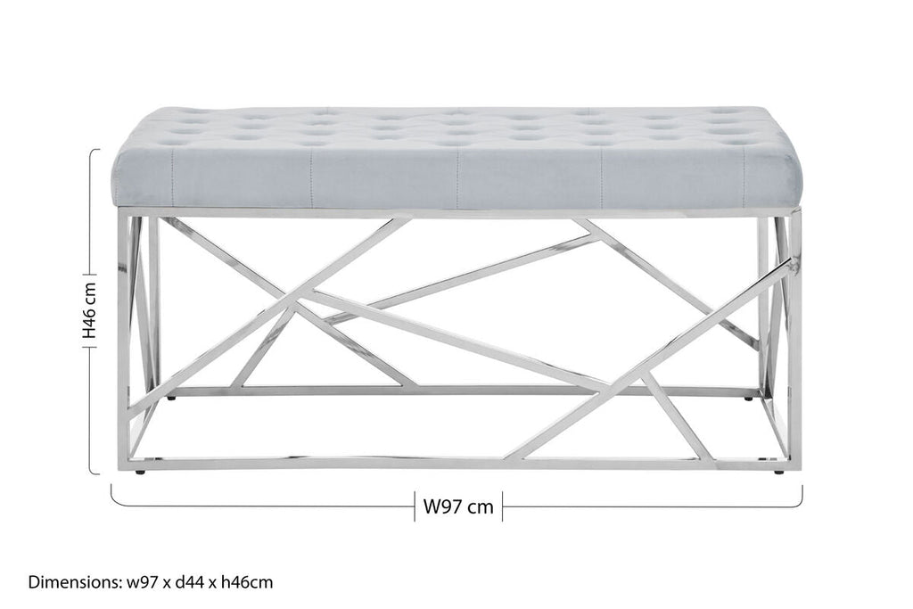 Powder Blue Geometric Bench | Allure