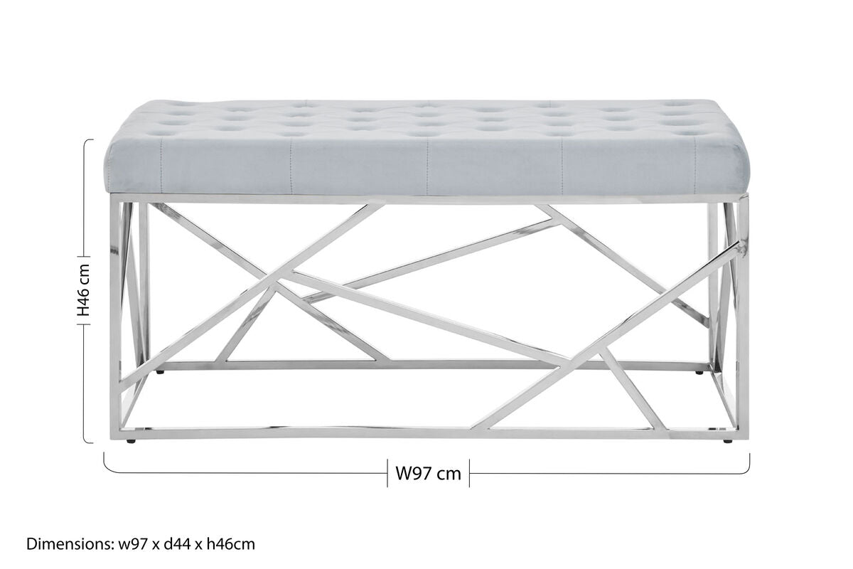 Powder Blue Geometric Bench | Allure