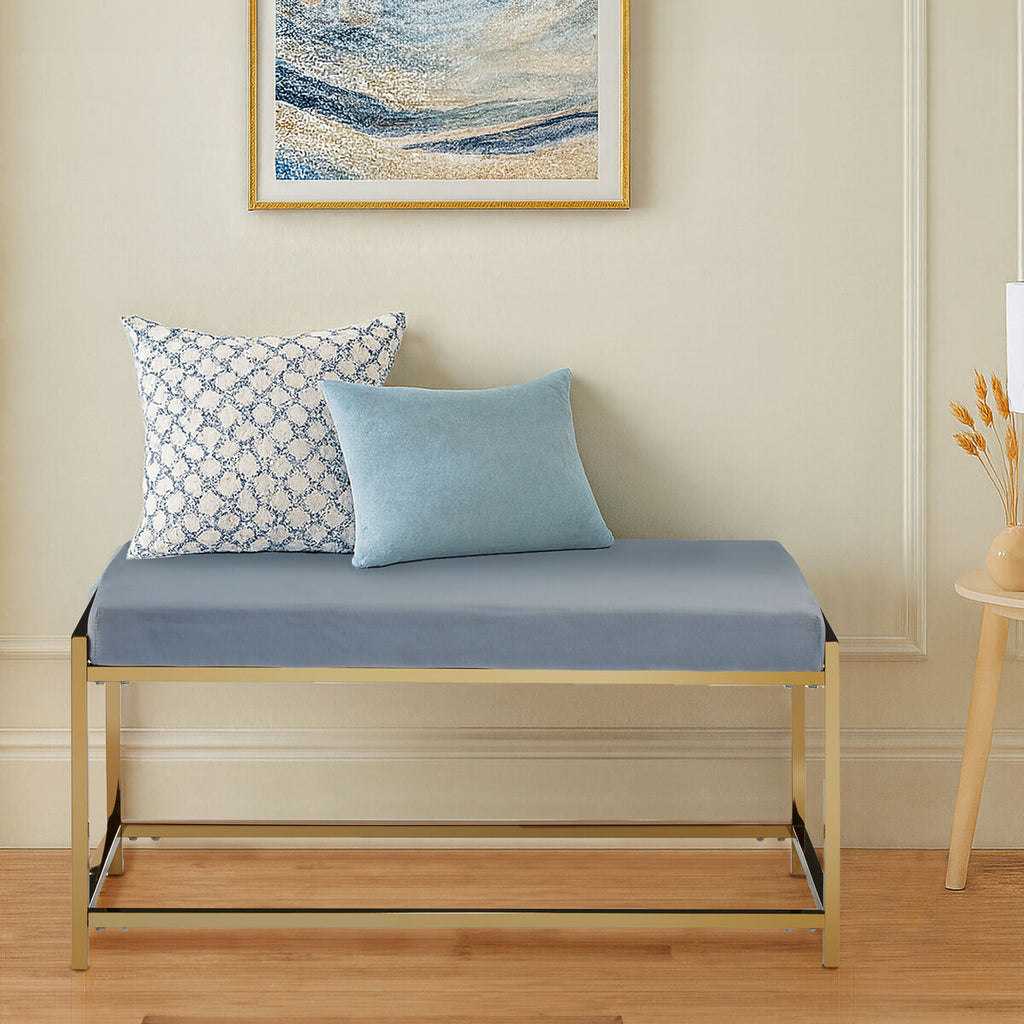 Gold And Powder Blue Bench | Allure