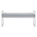 Powder Blue And Silver Finish Bench | Allure