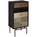 Patterned Tall Chest of 5 Drawers | Boho