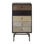 Patterned Tall Chest of 5 Drawers | Boho