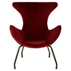 Red Fabric Modern Wingback Chair | Kolding