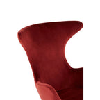 Red Fabric Modern Wingback Chair | Kolding