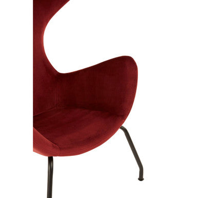 Red Fabric Modern Wingback Chair | Kolding