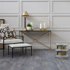 Gold Finish Side Table with Clear Circular Glass Sides and Steel Frame | Margot