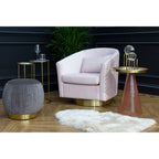Amethyst Top Set of 2 Nesting Side Tables with Reflective Gold Finish Metal Frame | Vita