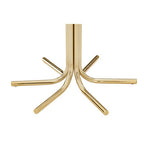 Clear Glass Top Side Table with Splayed Gold Finish Metal Base | Miley