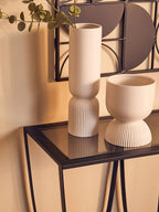Grey Glass Top Console Table with Black Iron Overlapping Curved Base | Trento
