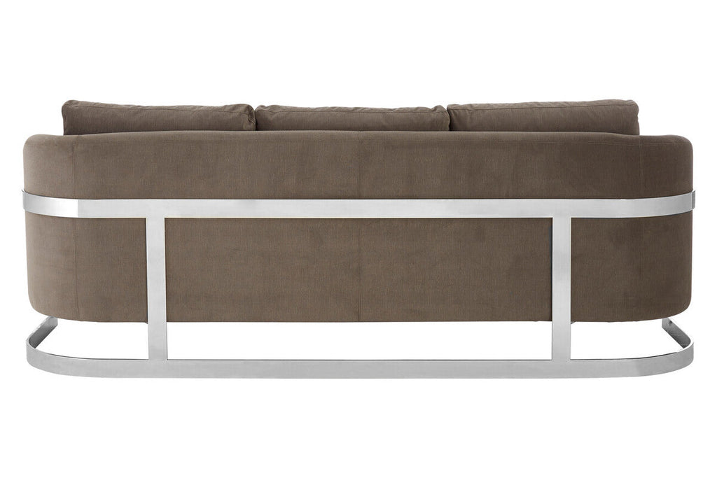 3 Seater Dark Grey Cotton Velvet Sofa | Freda