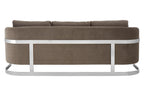 3 Seater Dark Grey Cotton Velvet Sofa | Freda