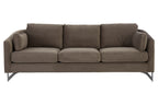 3 Seater Dark Grey Cotton Velvet Sofa | Freda