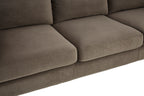 3 Seater Dark Grey Cotton Velvet Sofa | Freda