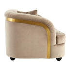 3 Seater Grey Cotton Velvet Sofa | Fiji