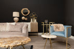 3 Seater Grey Cotton Velvet Sofa | Fiji