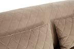 3 Seater Grey Cotton Velvet Sofa | Fiji