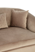 3 Seater Grey Cotton Velvet Sofa | Fiji